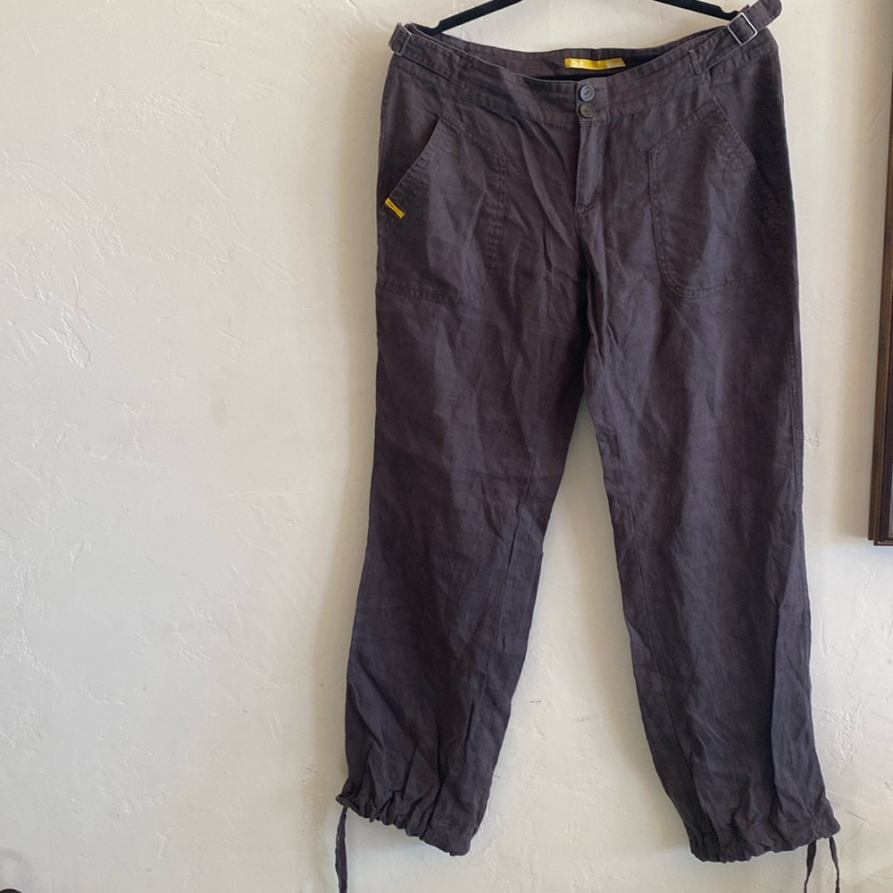 100% Linen Pants Brown